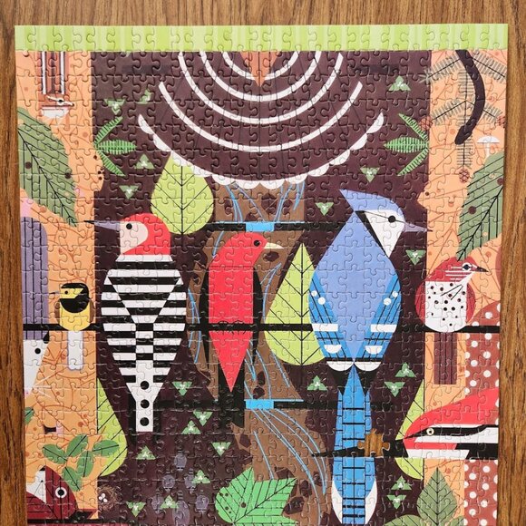 Charley Harper 1000 Piece Jigsaw Puzzle Birducopia Birds Jigsaw Puzzle Bird Blue - Picture 1 of 16